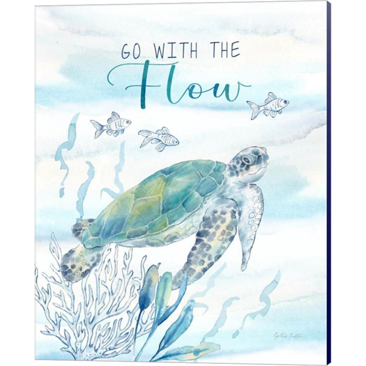 Great Blue Sea XVII by Cynthia Coulter 16" x 20" Canvas Wall Art